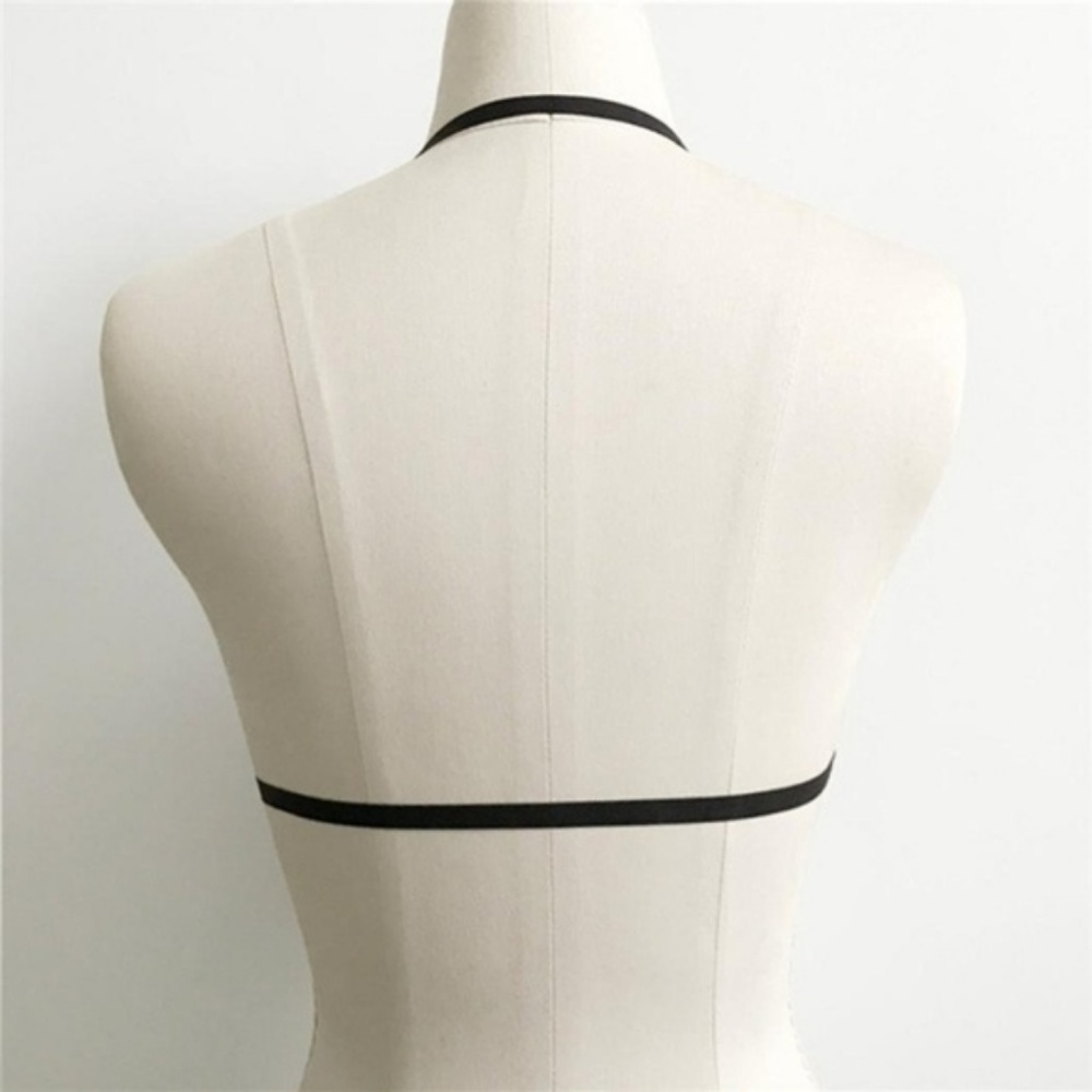 Strappy Sexy Black Cage Bra Harness Bralette - Picture 3 of 4